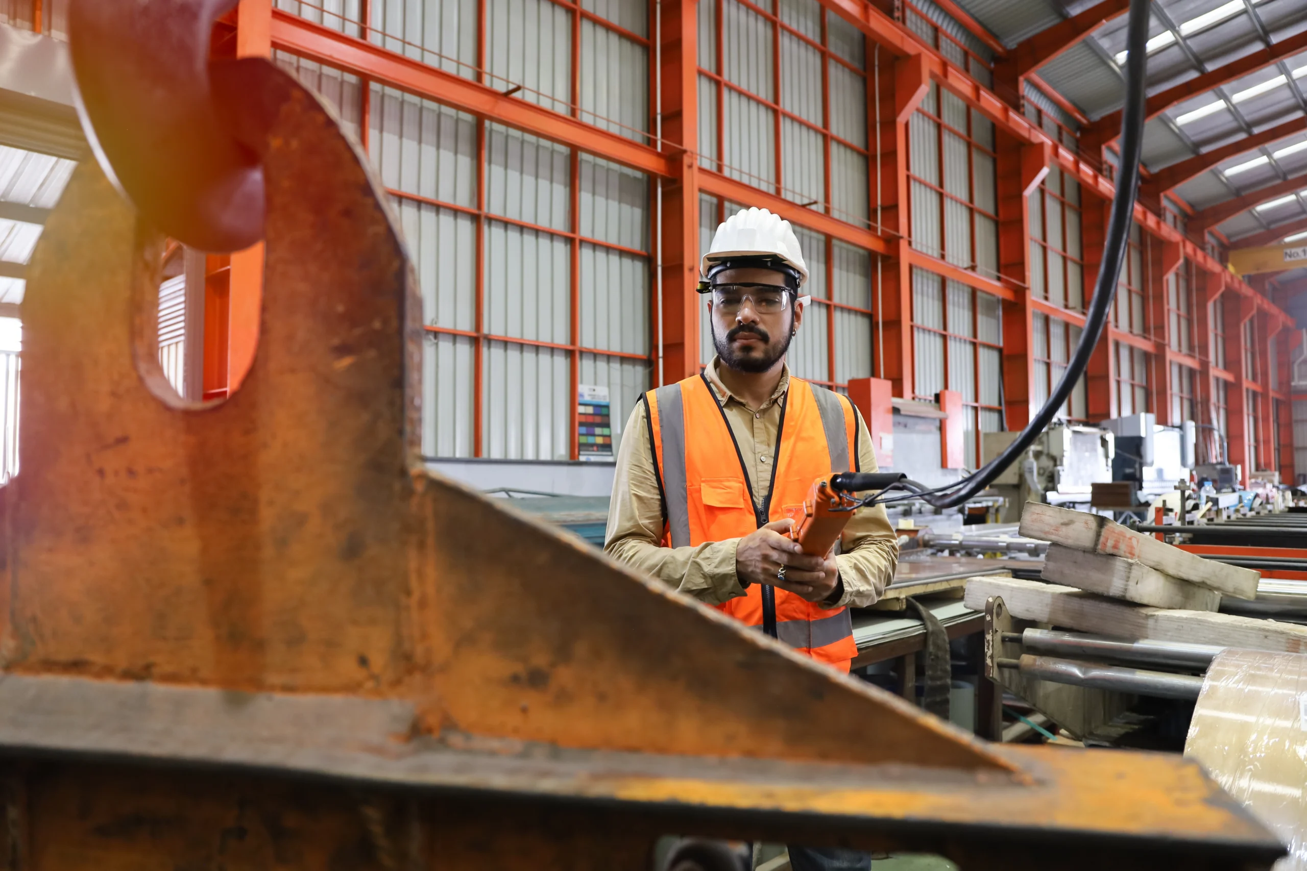 The,Engineer,Control,Crane,In,Production,Process,For,Check,And Crane and Hoist Inspector